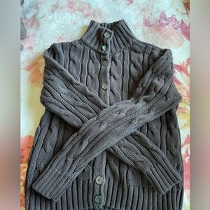 Heavyweight Knit Brown Turtleneck